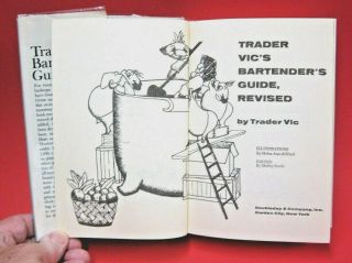 Vintage Trader Vic ' s Bartender ' s Guide Revised 1972 1000,  Cocktails Drinks 2