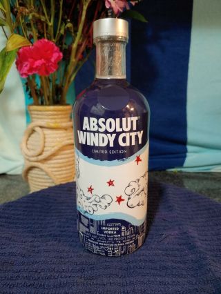 Absolut Vodka Empty Windy City Limited Edition Bottle