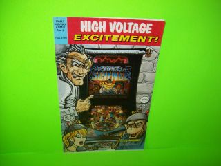 Bally Strange Science 1986 Nos Pinball Machine Promo Flyer Comic Book