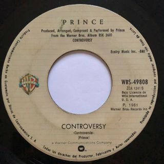 Prince • Controversy / When You Were Mine • Rare 45 • Guatemala Press
