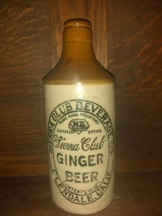 Antique Sierra Club Glendale California Ginger Beer Bottle
