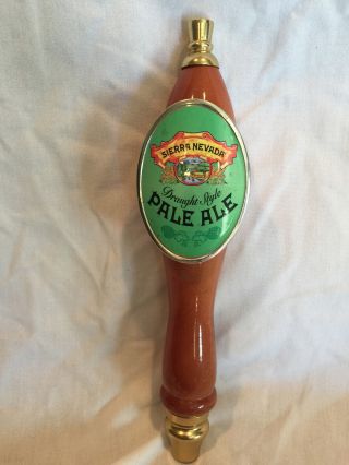 Collectible Sierra Nevada Draught Style Pale Ale Beer Wooden Beer Tap Handle