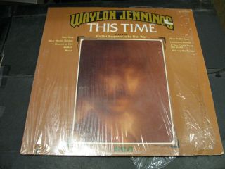 Waylon Jennings " This Time " Vinyl Lp - (rca Apl1 - 000539)