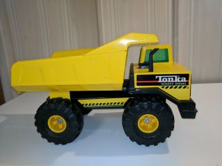 Vintage Tonka Metal Yellow Dump Truck Xmb - 975 Turbo Diesel Steel - Great