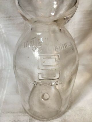 Vintage Quart Milk Bottle St.  Louis Dairy Company Missouri Cream Top 1938 Saint 6