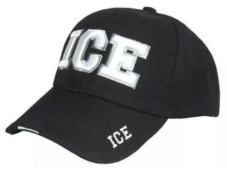 Ice Immigration Customs Enforcement Officer Embroidered Baseball Cap Hat Trump