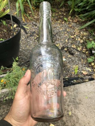 Western Louis Taussic & Co Bottle San Fran,  Ca.  Whiskey Vintage Bottles