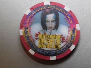 Casino Chip C - 117 $5.  00 Las Vegas Hard Rock - Marilyn Manson - Years Eve1998