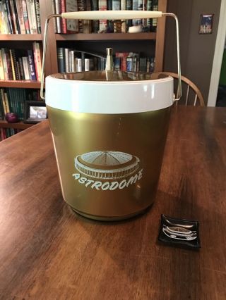 Vintage West Bend Thermo Serve Ice Bucket Astrodome Houston
