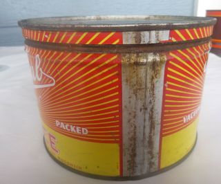 vintage Sunset Club Coffee 1 lb keywind tin can Green Bay Wisc right lid 2