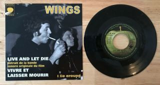 Rare French Sp The Beatles Wings Live And Let Die - I Lie Around