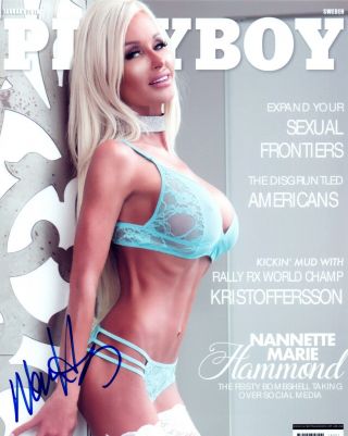 Nannette Hammond Signed Autograph 8x10 Photo Sexy Playboy Playmate Model