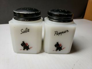 Vintage Tipp City Art Deco Scottie Dog Salt And Pepper Shakers