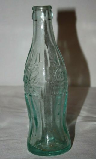 1921 BALL GROUND GA Nov 16 1915 Blue Scarce Coca Cola Hobbleskirt Bottle 2
