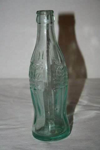 1921 BALL GROUND GA Nov 16 1915 Blue Scarce Coca Cola Hobbleskirt Bottle 4