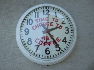 A & P Grocery Store Coffee Advertising Clock 1960