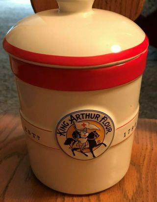 King Arthur Flour Ceramic Canister / Crock W/ Lid