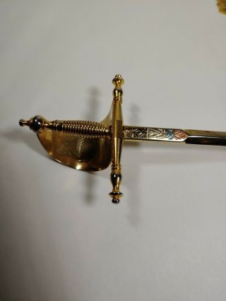 Vintage Toledo Mini Sword Cocktail Tooth Skewers Picks and Toledo Letter Opener 6