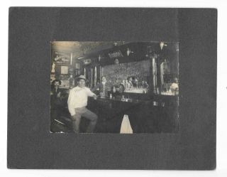 Antique Cabinet Photo La,  Ca Saloon W/tabby Cat,  Mexcian Men,  & Ads/signs 1908