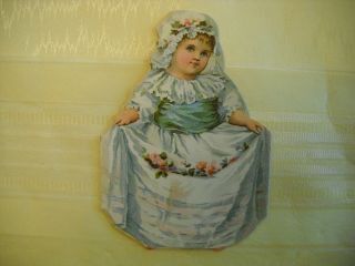 Pearline Soap Die - Cut Victorian Fold - Out Trade Card Chromo 3 Little Girls Nyc