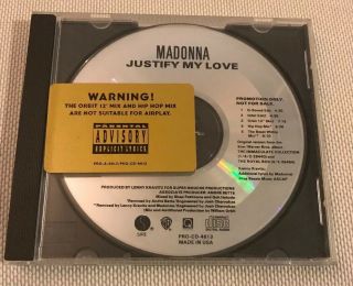 Madonna Justify My Love Rare Us Promo Cd