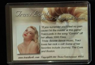 Traci Lords Signed Trading Card AUTOGRAPHED Tracy Cry Baby Frostbite Manhood 2