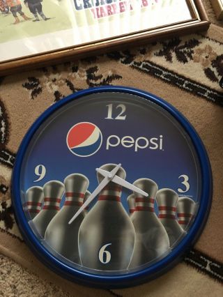 Pepsi Bowling Wall Clock Custom