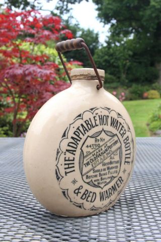 VINTAGE c1900s THE ADAPTABLE HOT WATER BOTTLE & BED WARMER FULHAM MADE LONDON 4