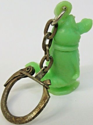1960 ' s WALLY GATOR Green figural Keychain Keyring Key ring HANNA BARBARA 2