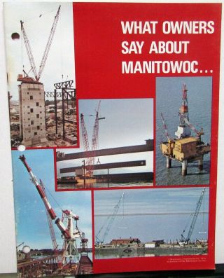1975 Manitowoc Cranes Heavy Lifting Construction Equipment Dealer Sales Brochure