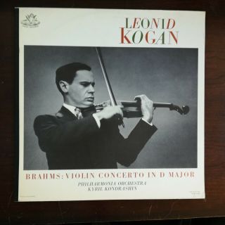 Leonid Kogan Brahms Violin Concerto In D Major Lp Angel 35690 Nm Mono Red
