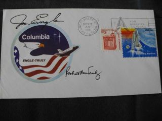 Sts 2 Launchcover Orig.  Signed Engle,  Truly,  Space