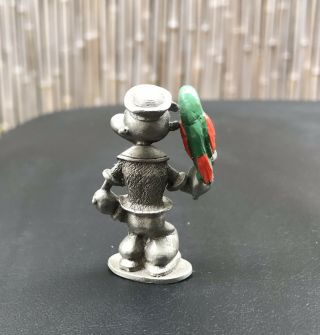 Vintage Spoontiques Popeye with Parrot Pewter figurine KFS 1980 Rare 2