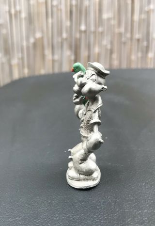Vintage Spoontiques Popeye with Parrot Pewter figurine KFS 1980 Rare 5