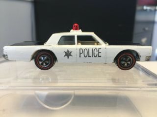 Redline Hotwheels Police Cruiser,  1969,  Clear Red Light,