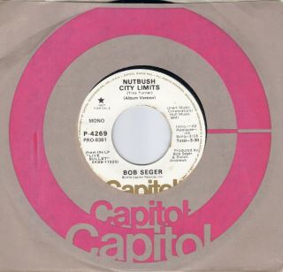Bob Seger Nutbush City Limits Rare Promo 45 From 1976