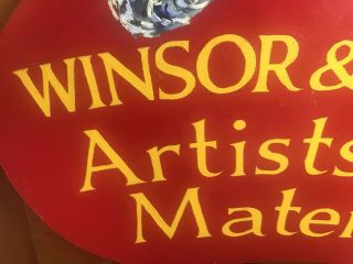 LARGE VINTAGE WINSOR & NEWTON ARTISTS ADVERTISING SHOP SIGN 5