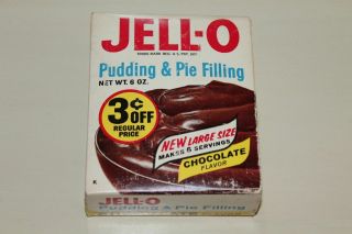 Old Stock Vintage 50s - 60s Jell - O Chocolate Flavor Pudding 6 Oz