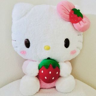 Sanrio Hello Kitty Strawberry Plush Jumbo 34 Cm Kawaii Toreba Japan