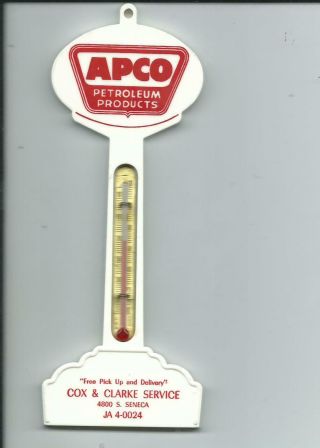 Pole Sign Thermometer,  Apco Petroleum Products