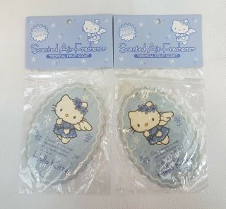 Rare Vtg Sanrio Hello Kitty Blue French Angel Paper Air Fresheners Scented