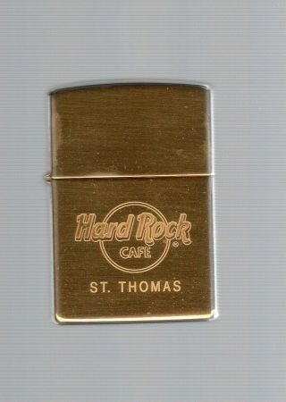 1997 Hard Rock Cafe,  St.  Thomas Polished Brass,  Zippo Lighter