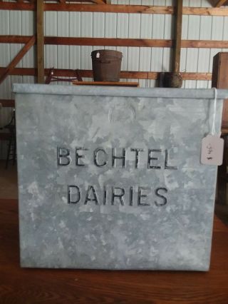 Vintage Bechtel Dairies Front Porch Milk Box,  From Royersford Pa