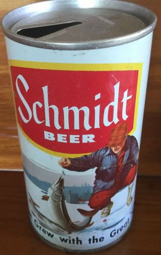 Schmidt Wide White 12 Oz Schmidt Flat Top Beer Can