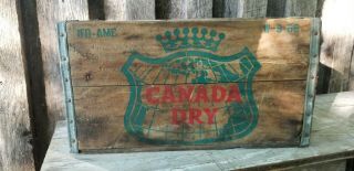 1966 Vintage Canada Dry Wood Wooden Soda Case Crate,  Solid,  Good Graphics