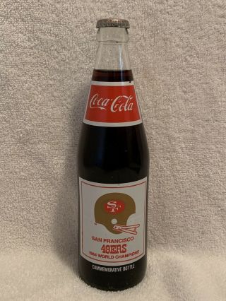 Full 16.  9oz Coca - Cola 7 - 11 San Fransisco 49ers Acl Soda Bottle