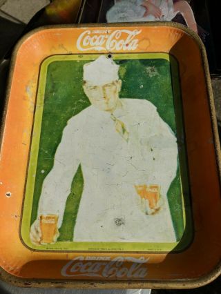 1927 Soda Jerk Coca Cola Tray American Art Inc