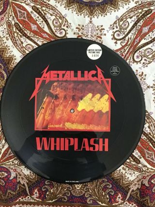 Metallica Whiplash Picture Disc Mrs - 04 1986 Limited Edition 1424
