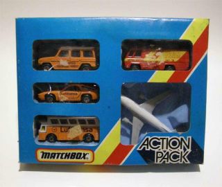 Matchbox Superfast Gift Set - G - 11 Lufthansa Airport - 1986 - Action Pack