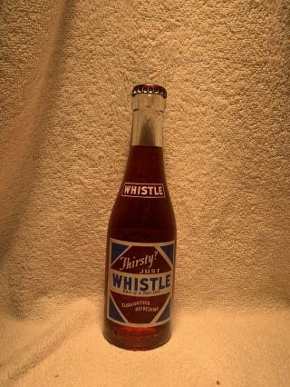 Full 7oz Whistle Black Cherry Acl Soda Bottle Vess Bottling Asheville,  N.  C.
